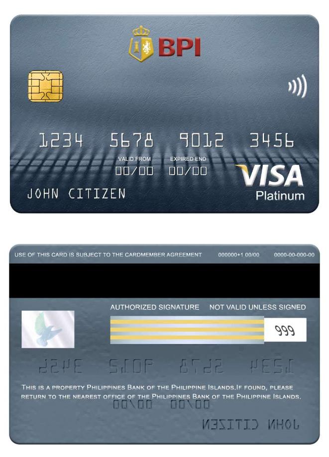 Philippines Bank of the Philippine Islands visa platinum card